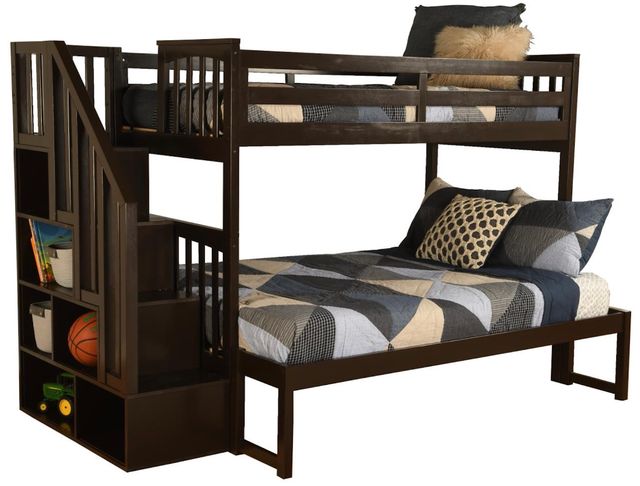 Kodiak Furniture Kelcie Dark Chocolate Twin/Full Bunk Bed -0