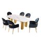 Furniture of America® Northall 7-Piece Black/Gold/White Dining Table Set-0