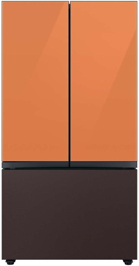 Samsung Bespoke 18" Clementine Glass French Door Refrigerator Top Panel-2