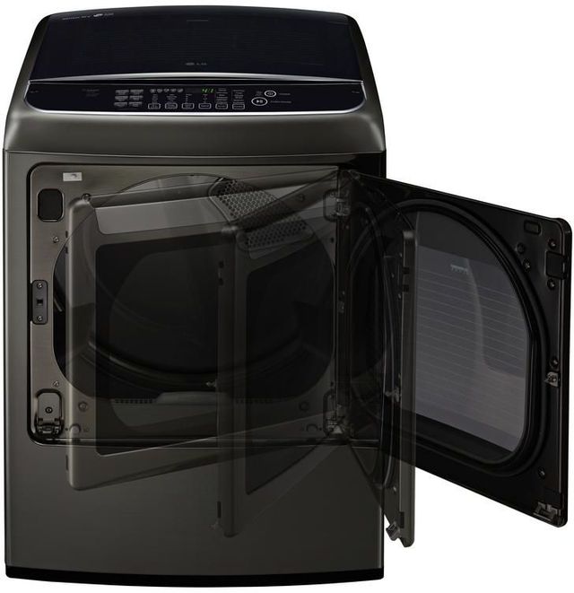 LG 7.3 Cu. Ft. Black Stainless Steel Front Load Electric Dryer-1