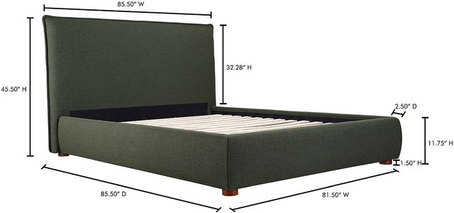 Moe's Home Collection Luzon Deep Forest King Bed-2