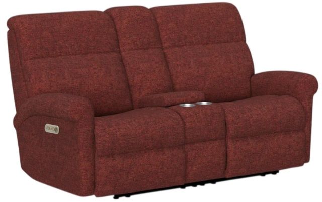 Flexsteel® Customizable Davis Power Reclining Loveseat with Console and Power Headrests-2