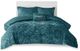Olliix by Intelligent Design Felicia Teal King/California King Velvet Comforter Set-0