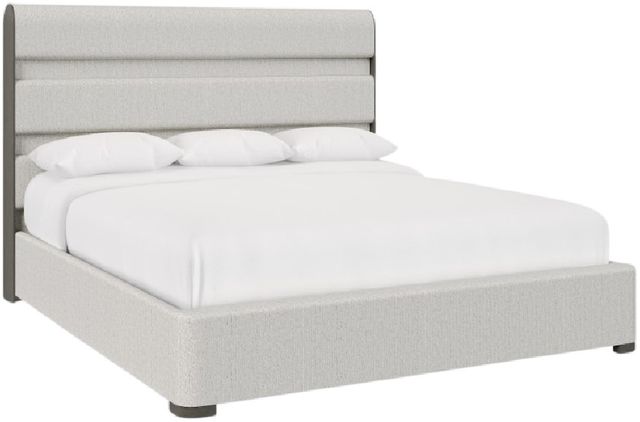 Bernhardt Prado Gray California King Upholstered Panel Bed-0