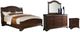 Elements International Cameron 4-Piece Cherry Queen Panel Bedroom Set-0