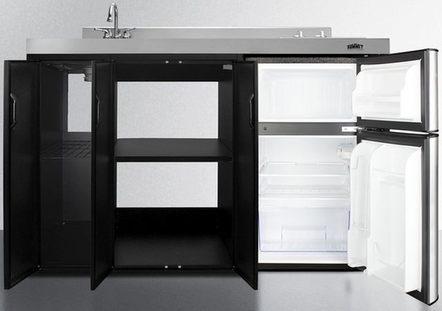 Summit® 54" Black and Stainless Steel All-In-One Kitchenette-3