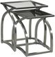 Hammary® Hidden Treasures 2-Piece Glass Top Vault Bunching Table with Gunmetal Base Set-0