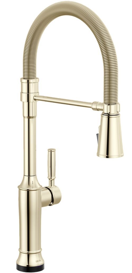 Delta Renaldi® Lumicoat® Polished Nickel Touch2O® Technology Kitchen Faucet with Touchless Technology-0