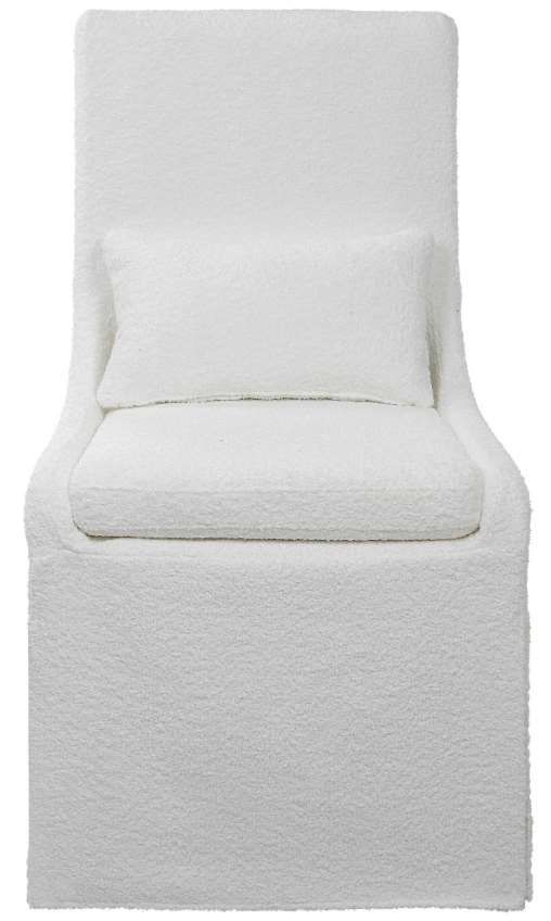 Uttermost® Coley White Armless Chair-3