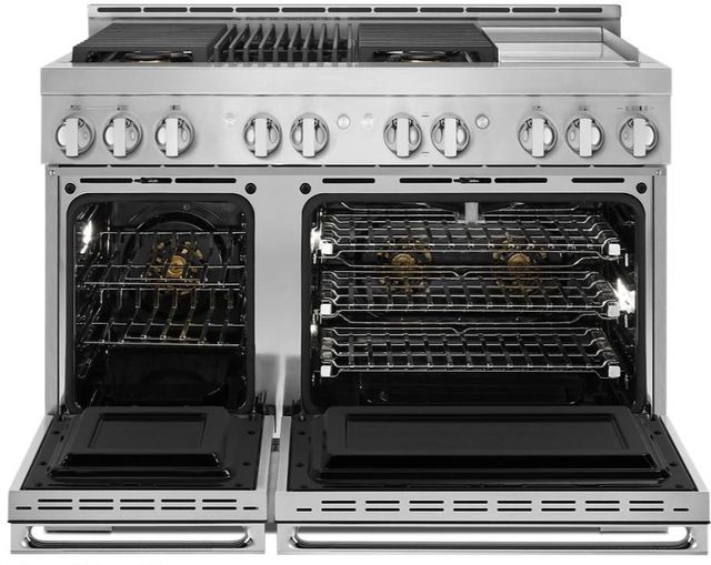 JennAir® Noir™ 48" Stainless Steel Pro Style Natural Gas Range with Griddle and Grill-1