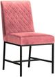 Armen Living Napoli 2-Piece Black/Pink Dining Side Chair Set-2