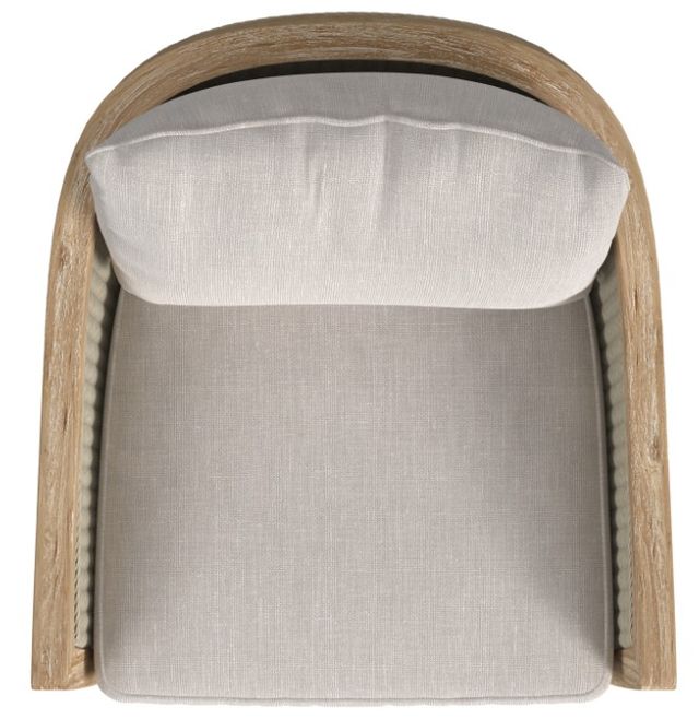 Sunset West Cambria Latte/Natural Teak/Wicker Outdoor Club Chair with Canvas Canvas Cushion-4
