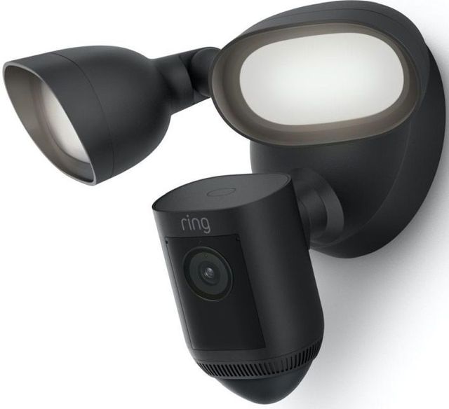 ring Black Floodlight Camera Wired Pro-0