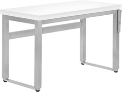 Monarch Specialties Inc. Silver/White Adjustable Computer Desk