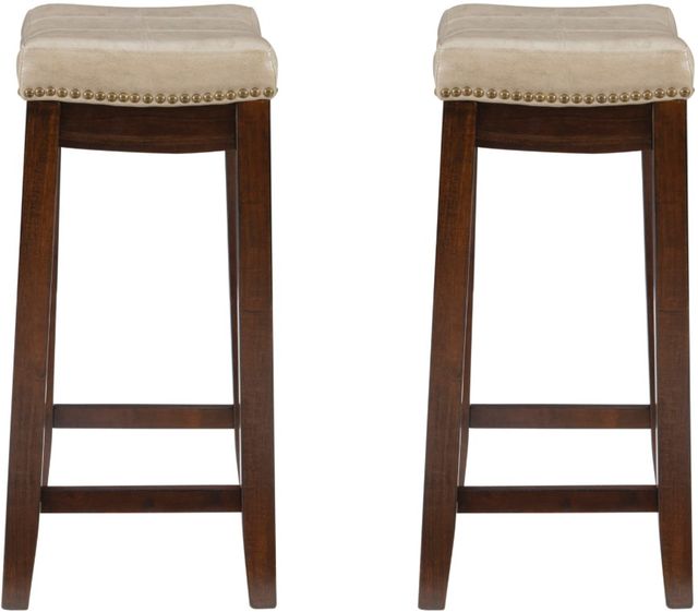 Linon Claridge 2-Piece Jute/Wenge Bar Stool Set-3