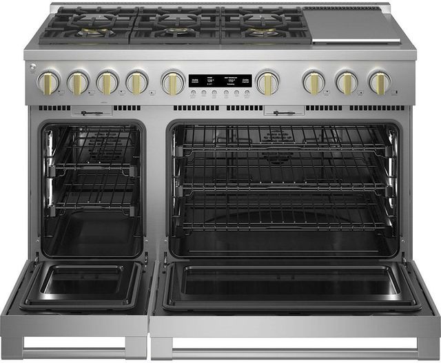 Monogram® Statement Collection 48" Stainless Steel Pro Style Dual Fuel Range-1