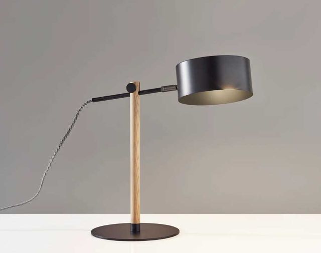 Adesso® Dylan Black/Natural Desk Lamp-3