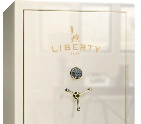 Liberty Safe Colonial Extreme White Gloss Brass 50 Electronic Gun Safe-1