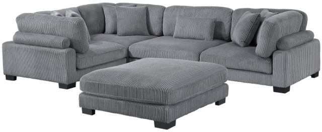 Homelegance® Traverse 5-Piece Gray Modular Sectional with Ottoman-2