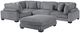 Homelegance® Traverse 5-Piece Gray Modular Sectional with Ottoman-2
