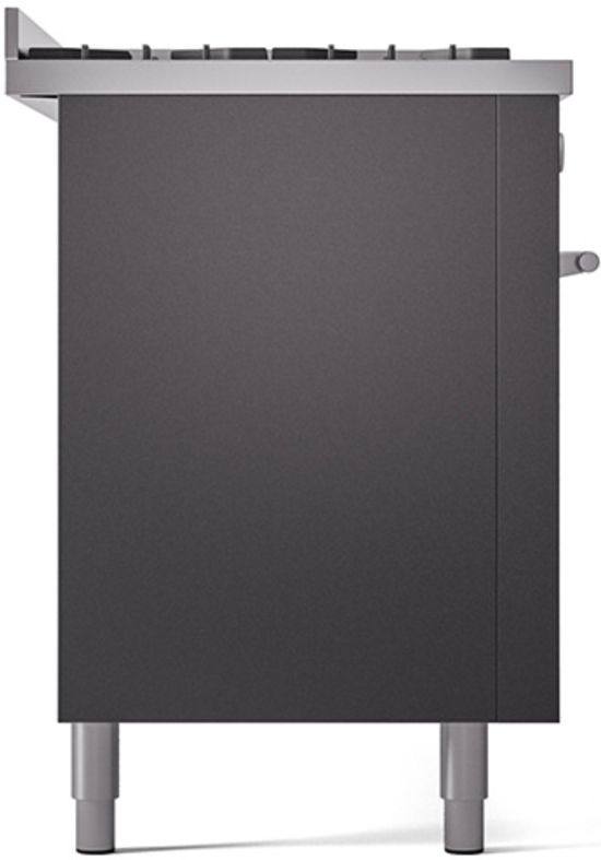 Ilve® Professional Plus II 60" Graphite Matte Pro Style Dual Fuel Range-3