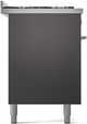 Ilve® Professional Plus II 60" Graphite Matte Pro Style Dual Fuel Range-3