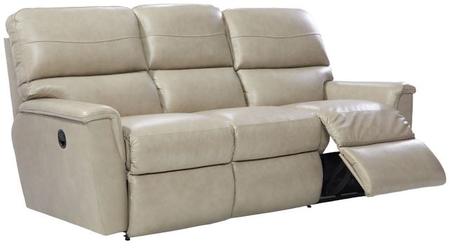 La-Z-Boy® Ava Ivory Leather Manual Reclining Sofa-1
