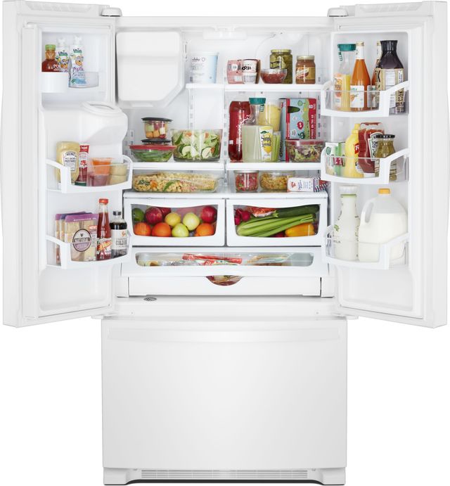 Whirlpool® 36 in. 24.7 Cu. Ft. White Freestanding French Door Refrigerator-3