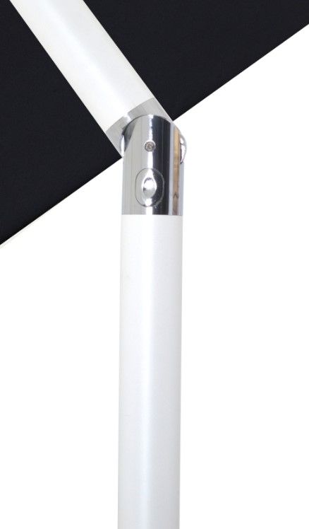 Meridian Furniture Fiji Black/Matte White Aluminum Outdoor Patio Umbrella Round Base-4