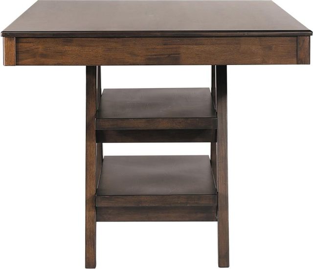 Coaster® Dewey Walnut 2-Drawer Counter Height Table with Open Shelves-2