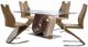 Global Furniture USA 7-Piece Dark Brown/Glass Top/Oak/Cappuccino Dining Set-0