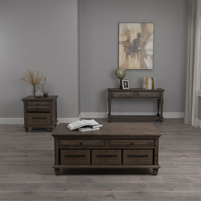 Coaster® Whitfield Weathered Burnish Brown Storage Coffee Table-1