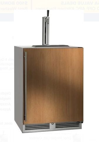 Perlick® C-Series 24" Brown/Stainless Steel Built-in Outdoor Beer Dispenser