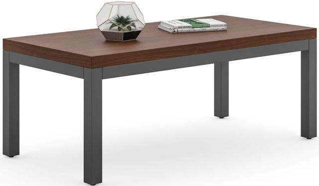homestyles® Merge Mahogany Coffee Table with Gray Post Legs -2