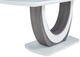 Mazin Furniture London White Lacquer Dining Table with U-Shaped Pedestal Base-2