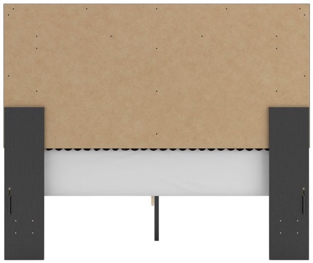 Signature Design by Ashley® Zuraleus Black Queen Upholstered Storage Panel Bed-4