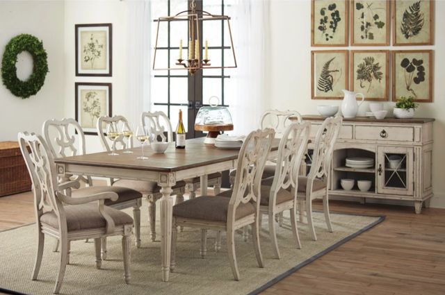 American Drew® Southbury Parchment Dining Table with Beige Base-1