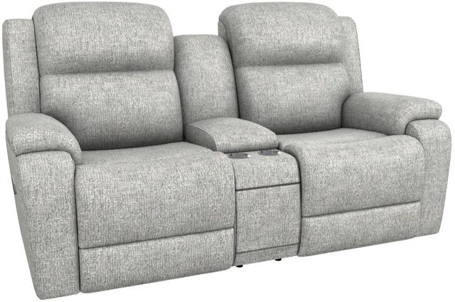 La-Z-Boy® Dorian Steel Power Reclining Loveseat with Console, Headrest, and Lumbar-0