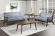 Homelegance® Carlson Blue Gray/Dark Walnut Sofa-1