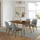 Armen Living Westmont and Azalea 5-Piece Charcoal/Walnut Dining Set-1