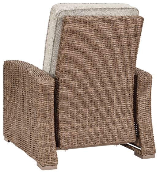 Signature Design by Ashley® Beachcroft Beige Aluminum/Fabric/Resin Outdoor Recliner-4
