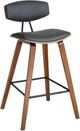 Armen Living Fox Gray/Walnut Counter Stool-0