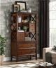 Mazin Furniture Frazier Park Brown Cherry Bookcase-2