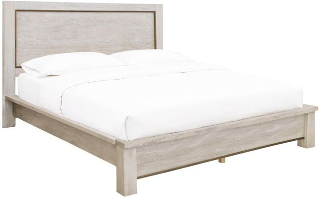International Furniture Direct Golden Loft Gray Eastern King Platform Simple Bed-0