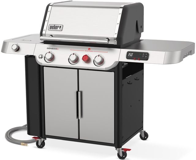 Weber® Genesis 3-Burner Stainless Steel Smart Freestanding Natural Gas Grill-1