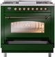 Ilve® Nostalgie II Series 36" Emerald Green Pro Style Dual Fuel Range-3