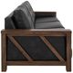 International Furniture Direct Walnut Black/Lacquer Reddish Brown Loveseat-3