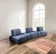 Furniture of America® Stavanger Blue Curved 3-Seater-2
