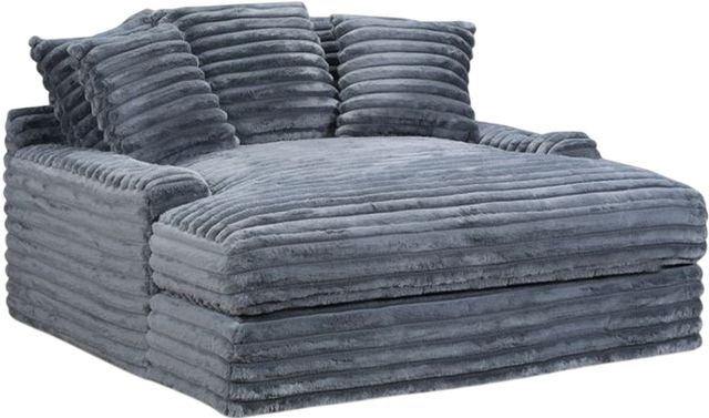 American Wholesale Furniture Jenna Charcoal Mega Chaise-0