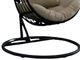 Elements International Playa Black Olefin/Steel Swing Egg Chair-1